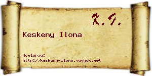 Keskeny Ilona névjegykártya